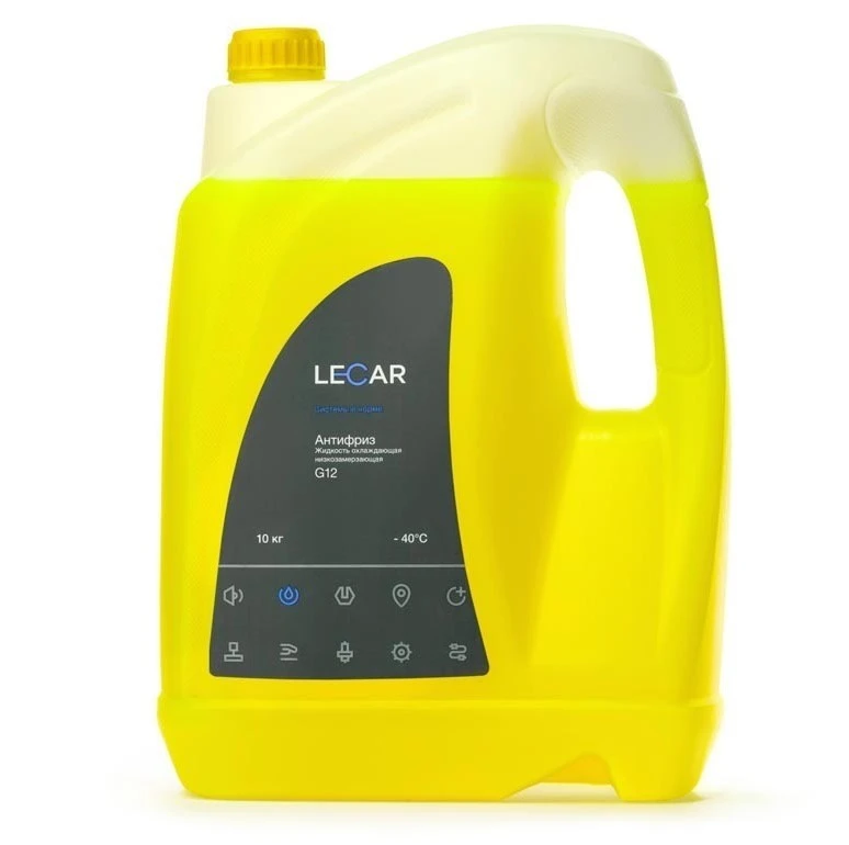 Антифриз Lecar G12 желтый -40°С 5 кг