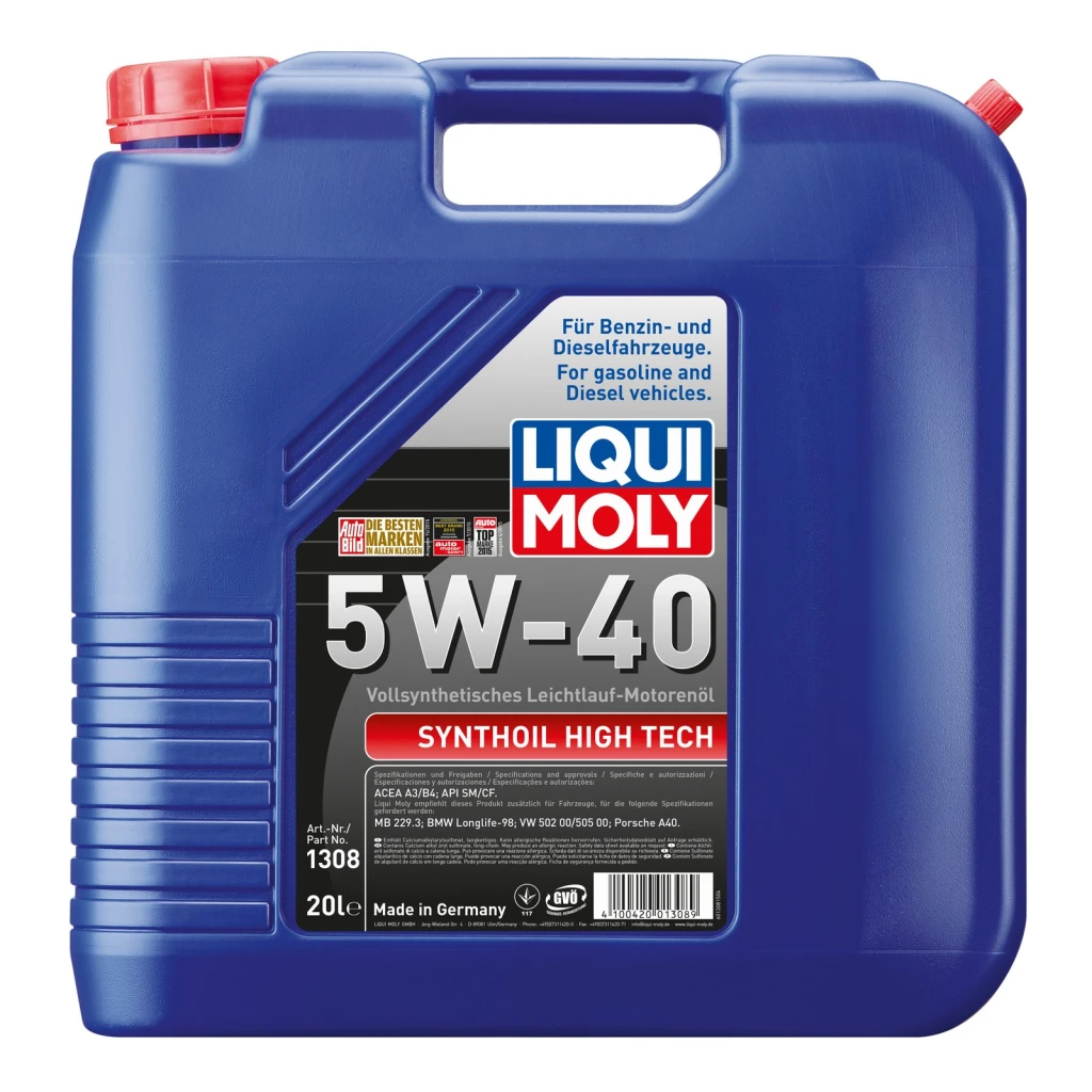 Моторное масло Liqui Moly Synthoil High Tech 5W-40 20 л