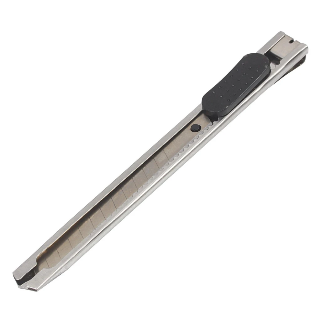 Нож с выдвижным лезвием 9 мм "AIRLINE" (металл.)