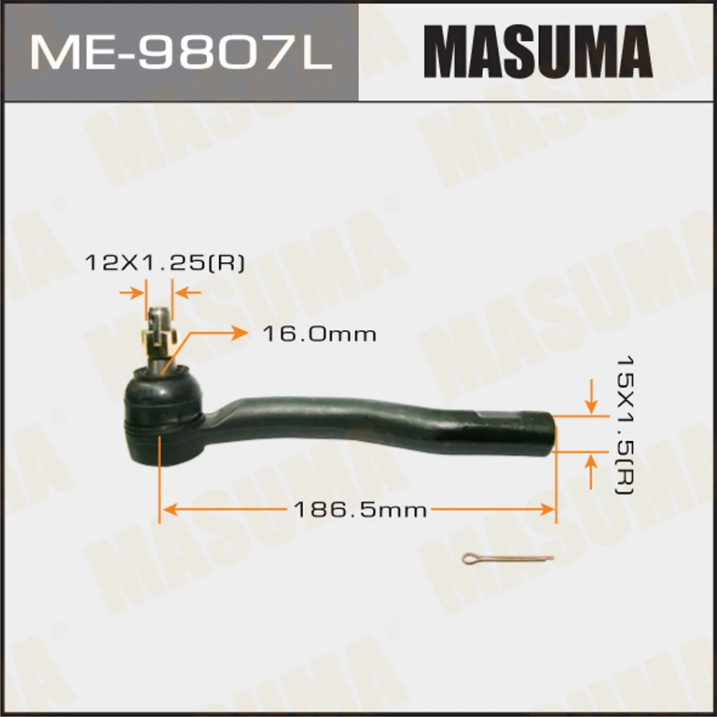 Наконечник рулевой тяги Masuma ME-9807L