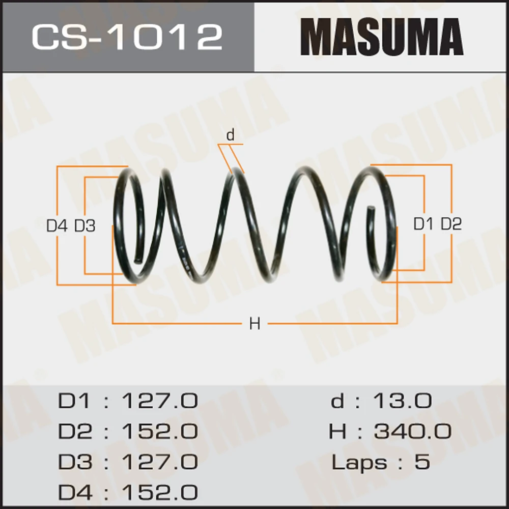 Пружина подвески Masuma CS-1012
