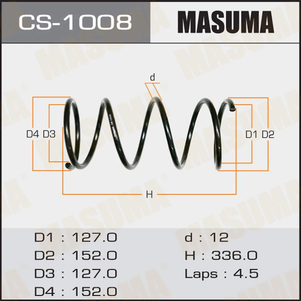 Пружина подвески Masuma CS-1008