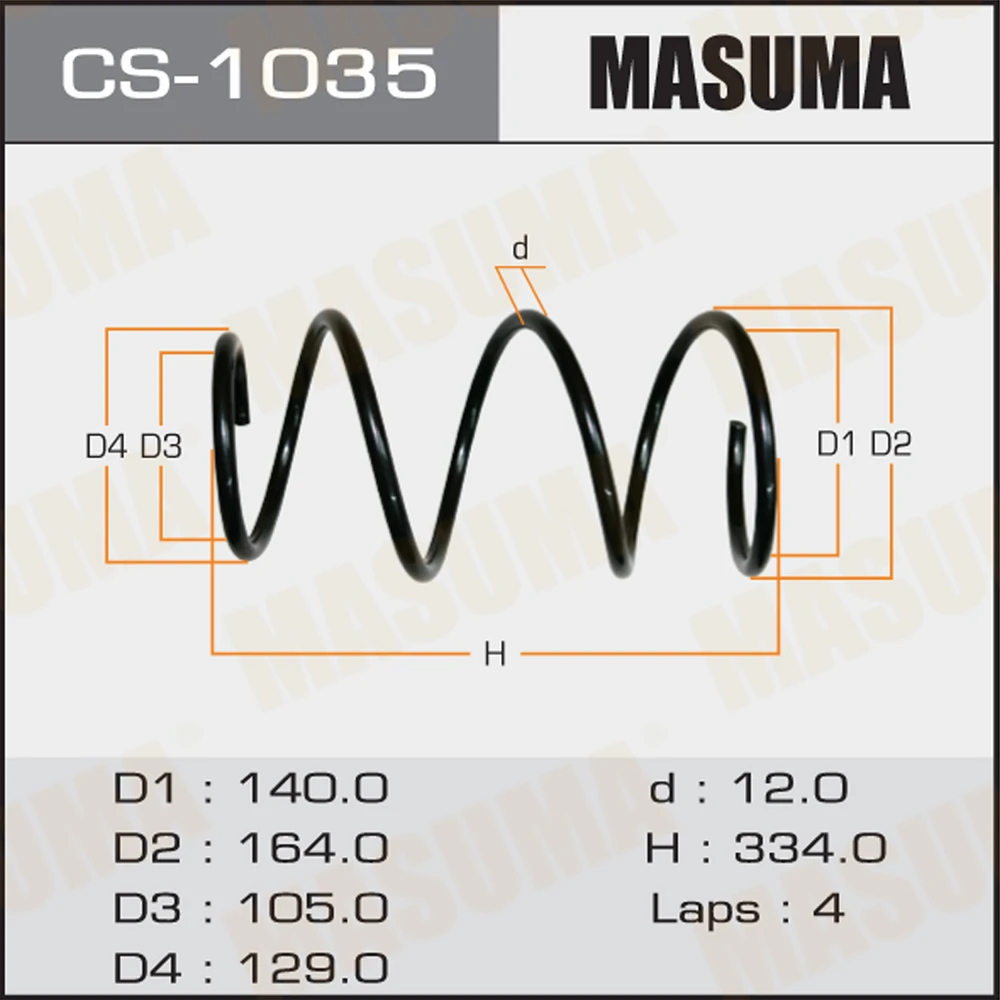 Пружина подвески Masuma CS-1035