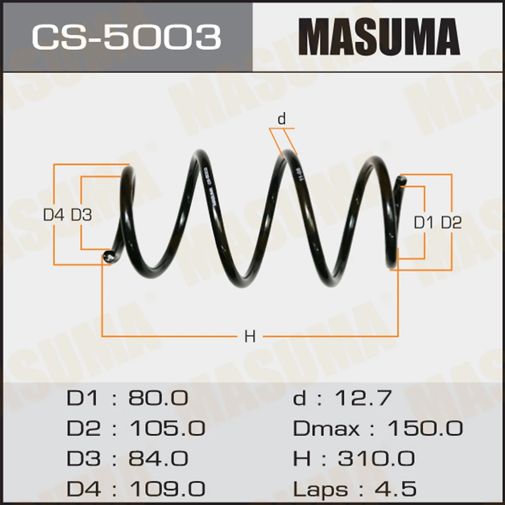 Пружина подвески Masuma CS-5003