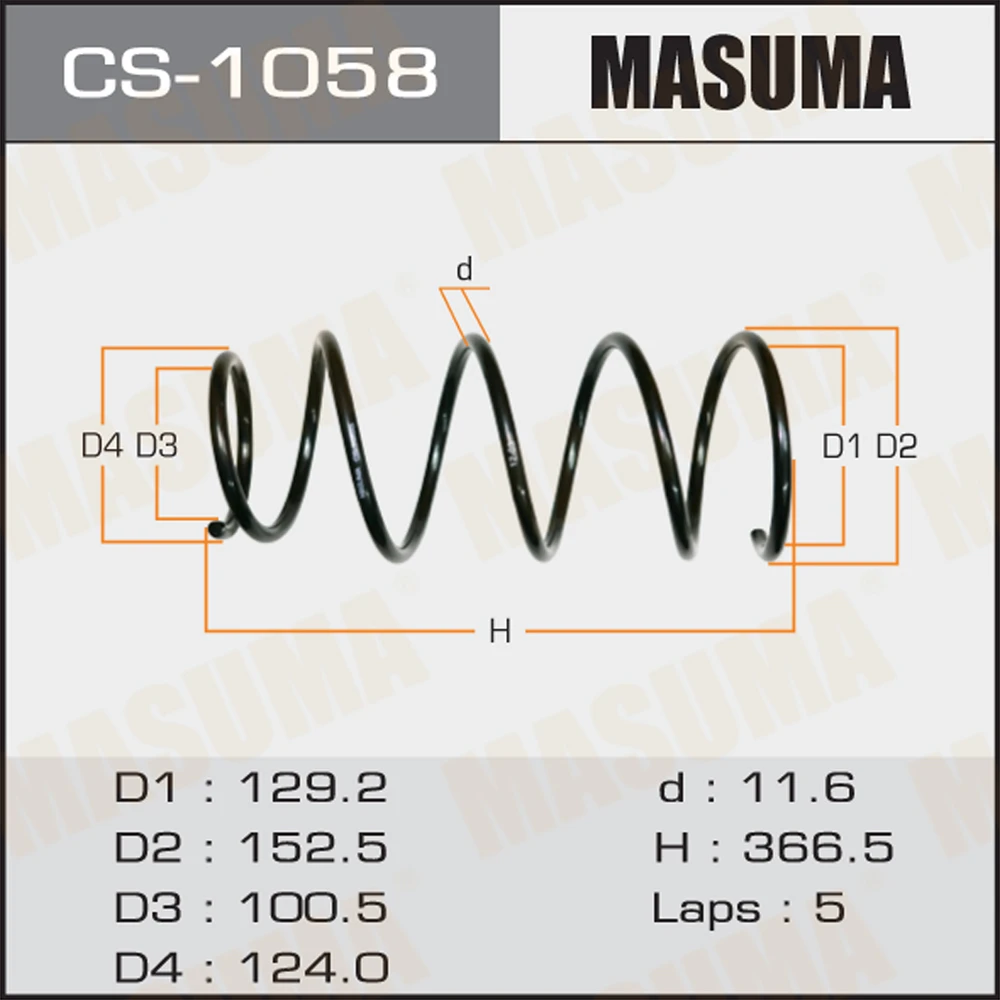 Пружина подвески Masuma CS-1058