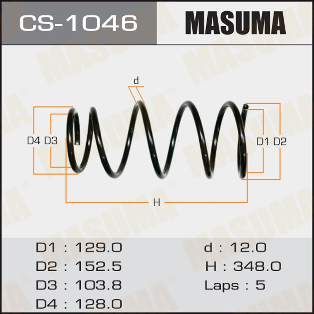 Пружина подвески Masuma CS-1046