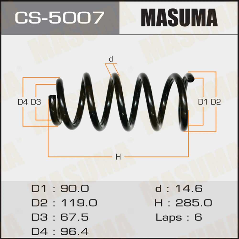 Пружина подвески Masuma CS-5007