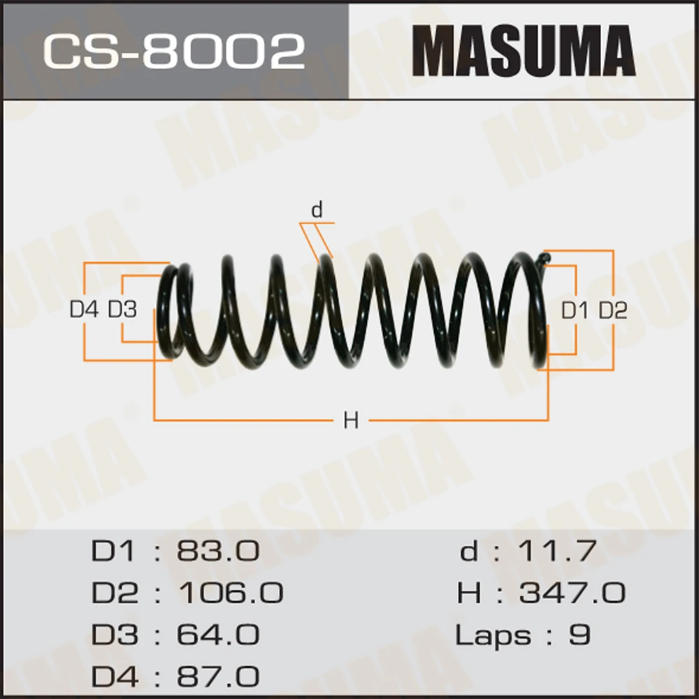 Пружина подвески Masuma CS-8002