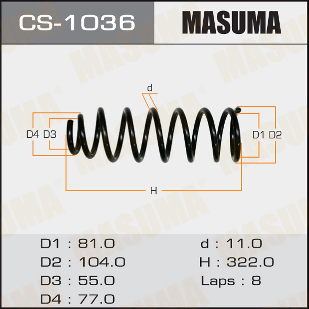 Пружина подвески Masuma CS-1036