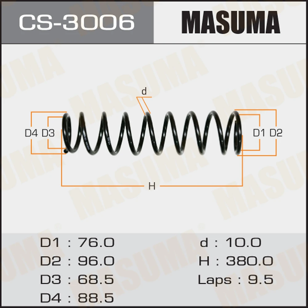 Пружина подвески Masuma CS-3006