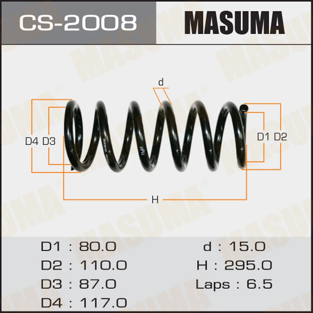 Пружина подвески Masuma CS-2008
