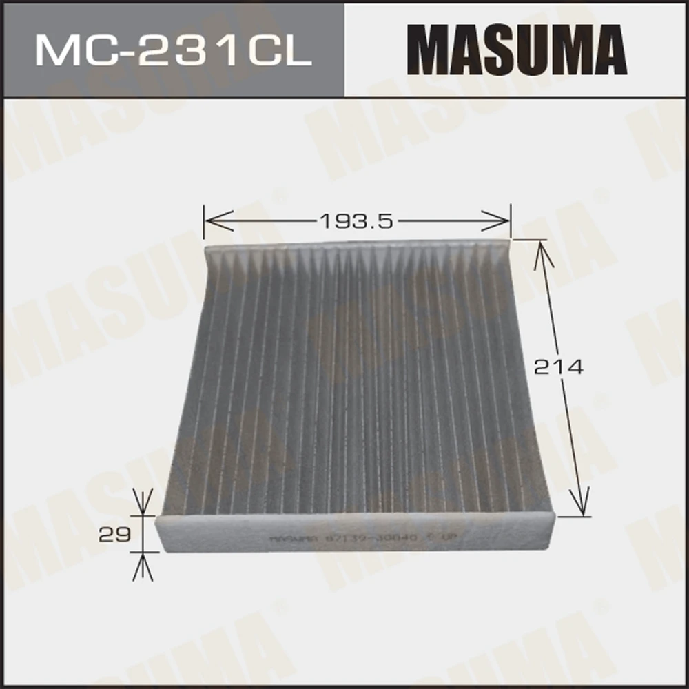 Фильтр салона угольный Masuma MC-231CL