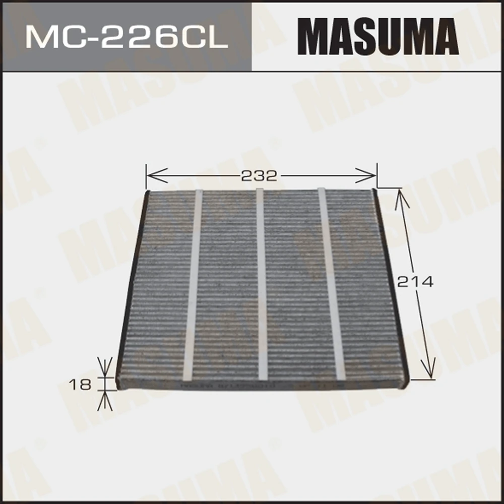 Фильтр салона угольный Masuma MC-226CL