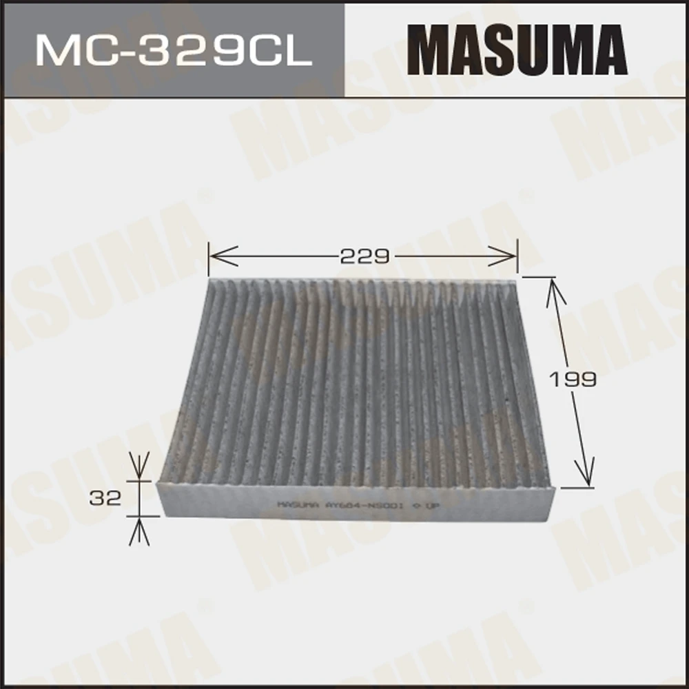Фильтр салона угольный Masuma MC-329CL