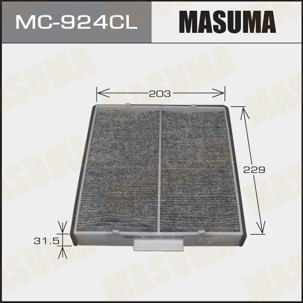 Фильтр салона угольный Masuma MC-924CL