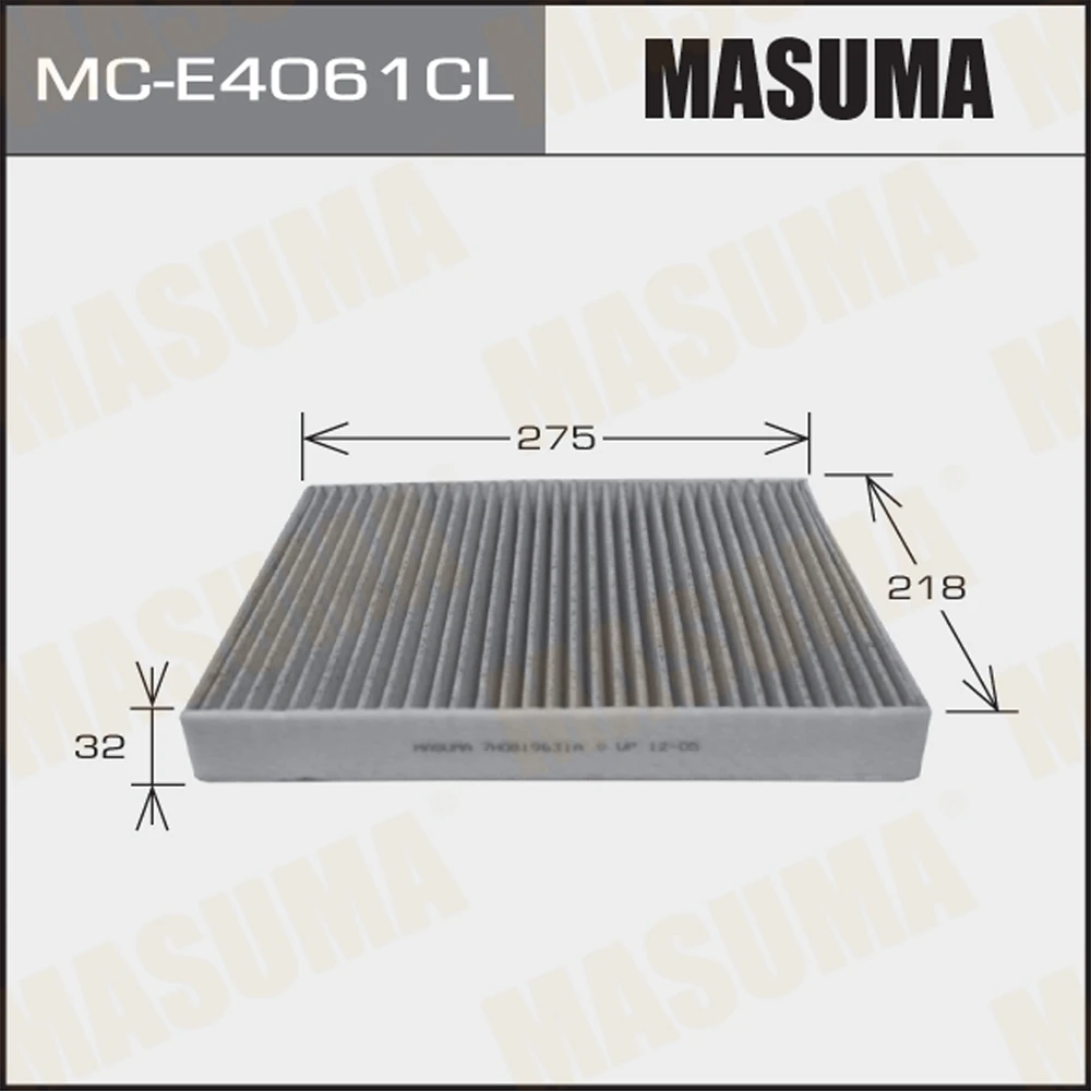 Фильтр салона угольный Masuma MC-E4061CL
