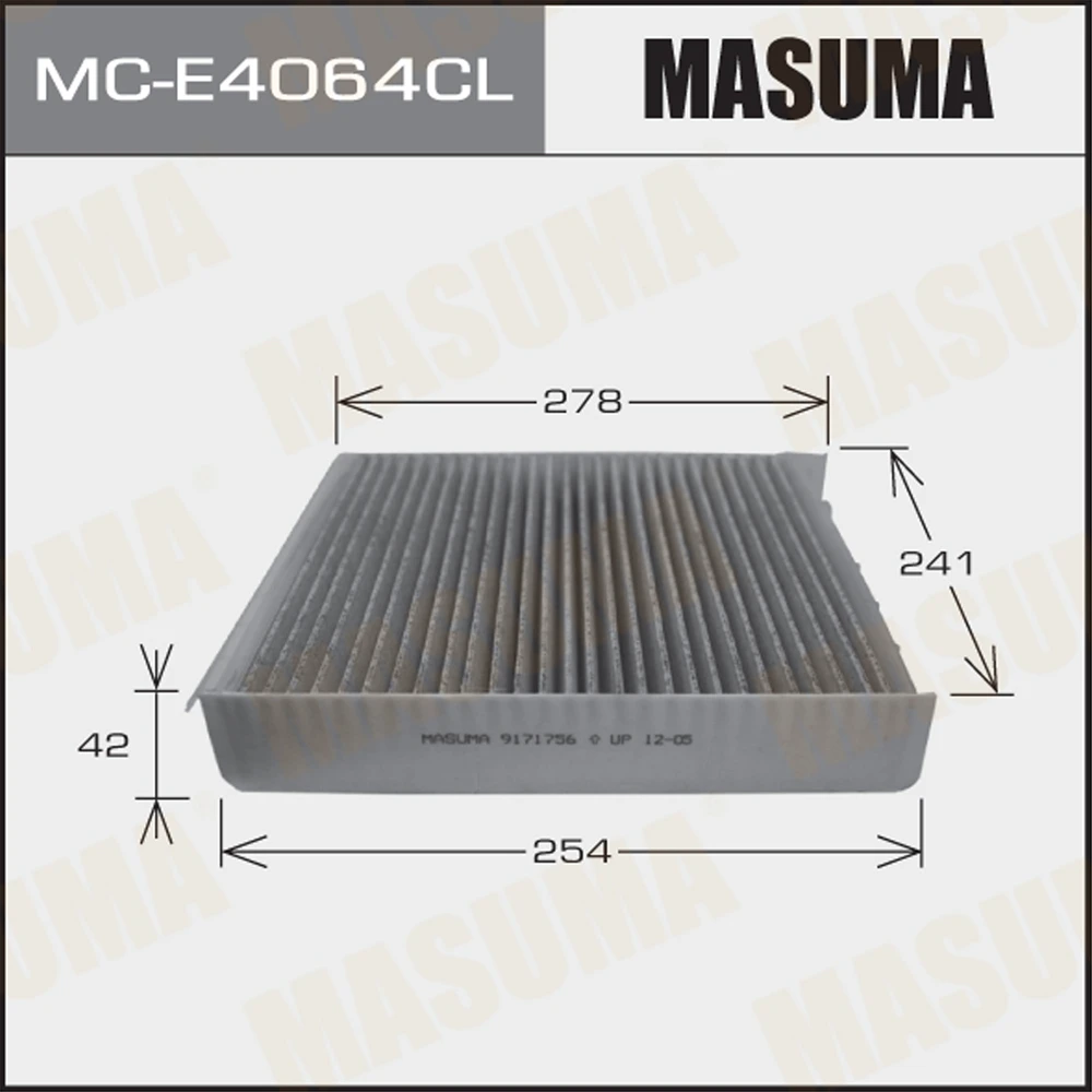 Фильтр салона угольный Masuma MC-E4064CL