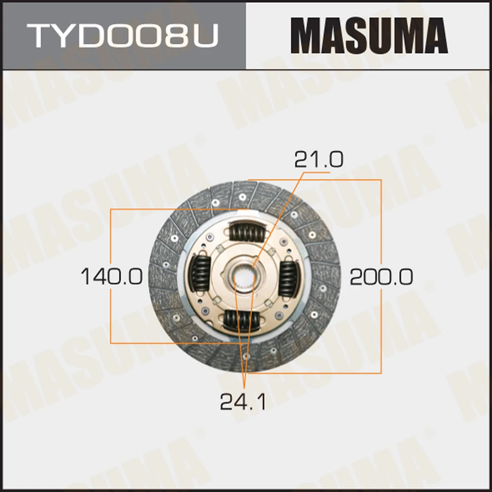 Диск сцепления Masuma TYD008U