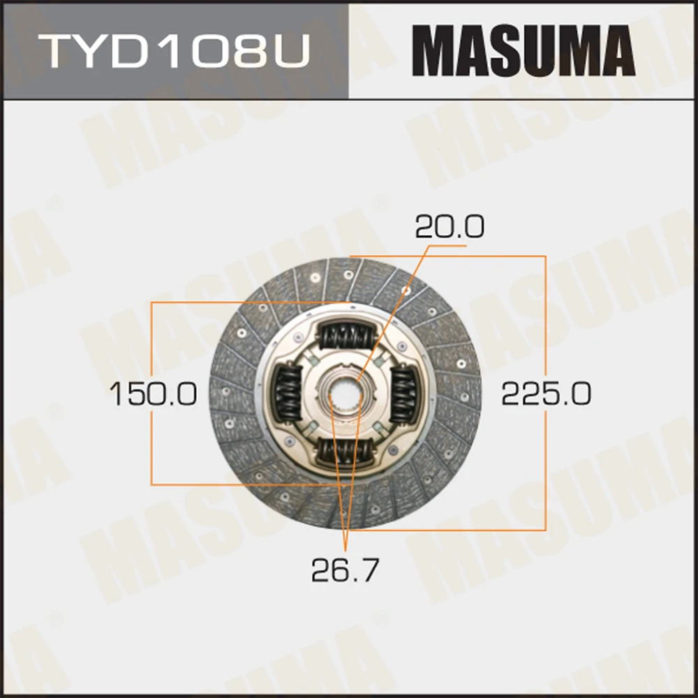 Диск сцепления Masuma TYD108U