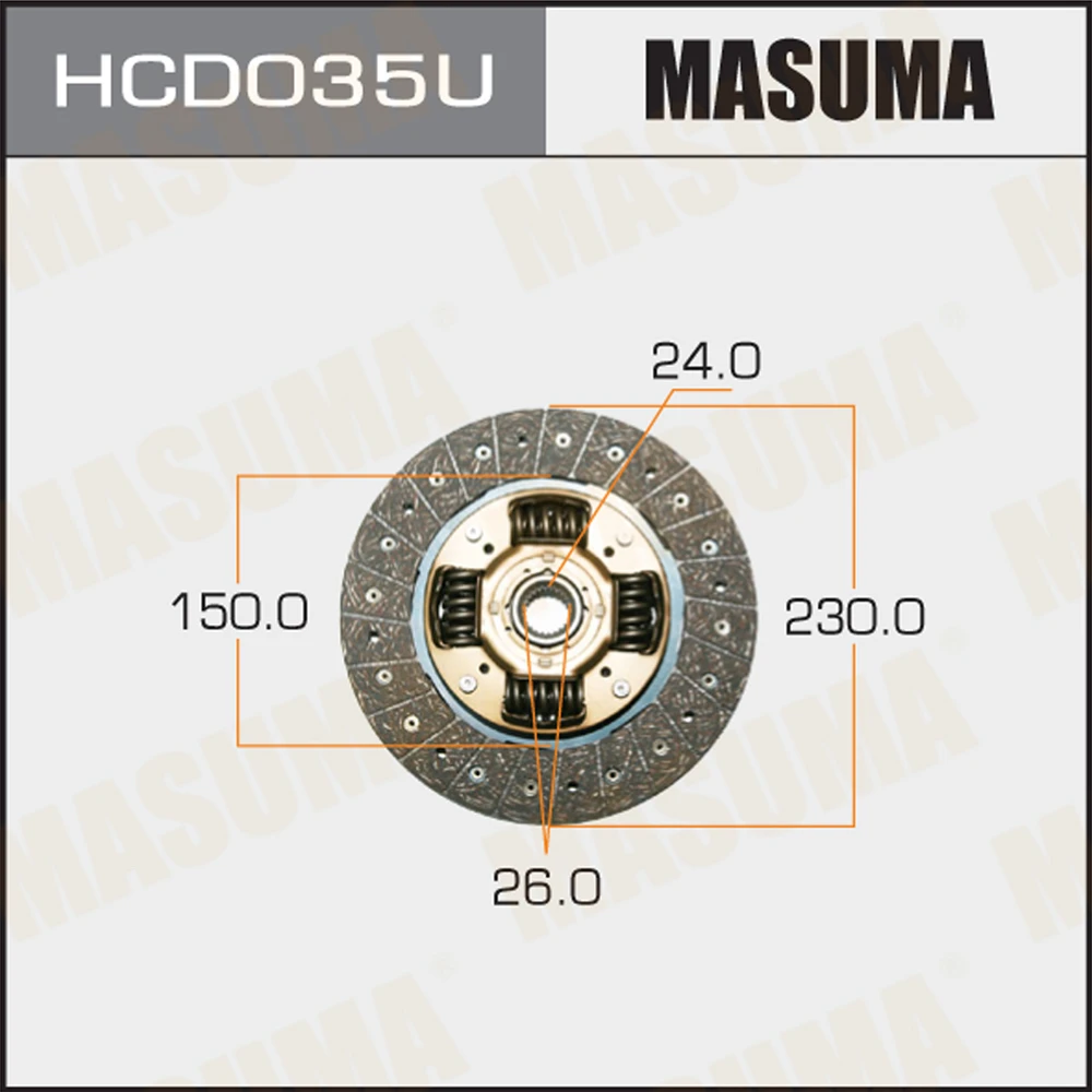 Диск сцепления Masuma HCD035U