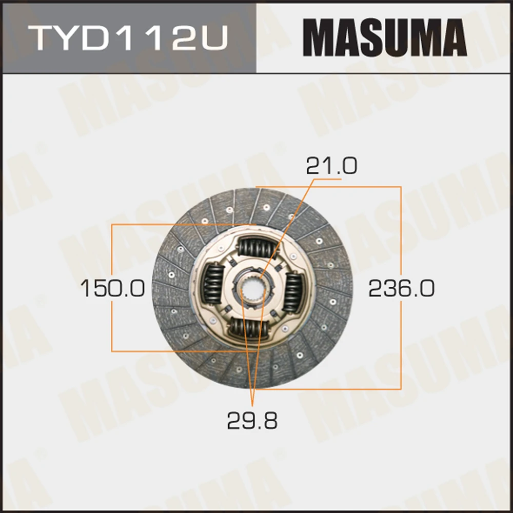 Диск сцепления Masuma TYD112U