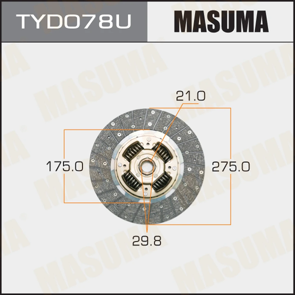 Диск сцепления Masuma TYD078U