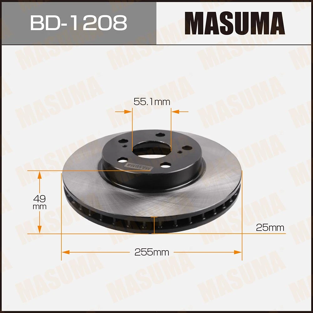 Диск тормозной Masuma BD-1208