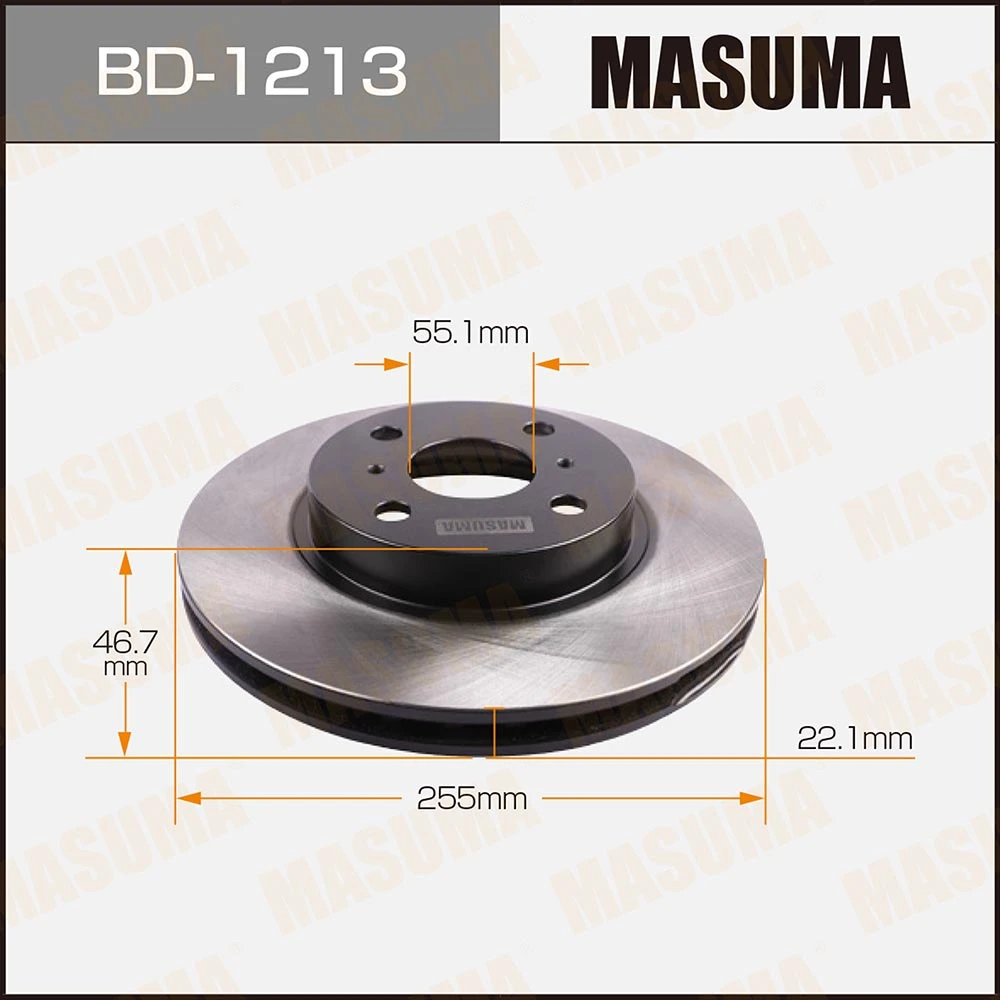 Диск тормозной Masuma BD-1213