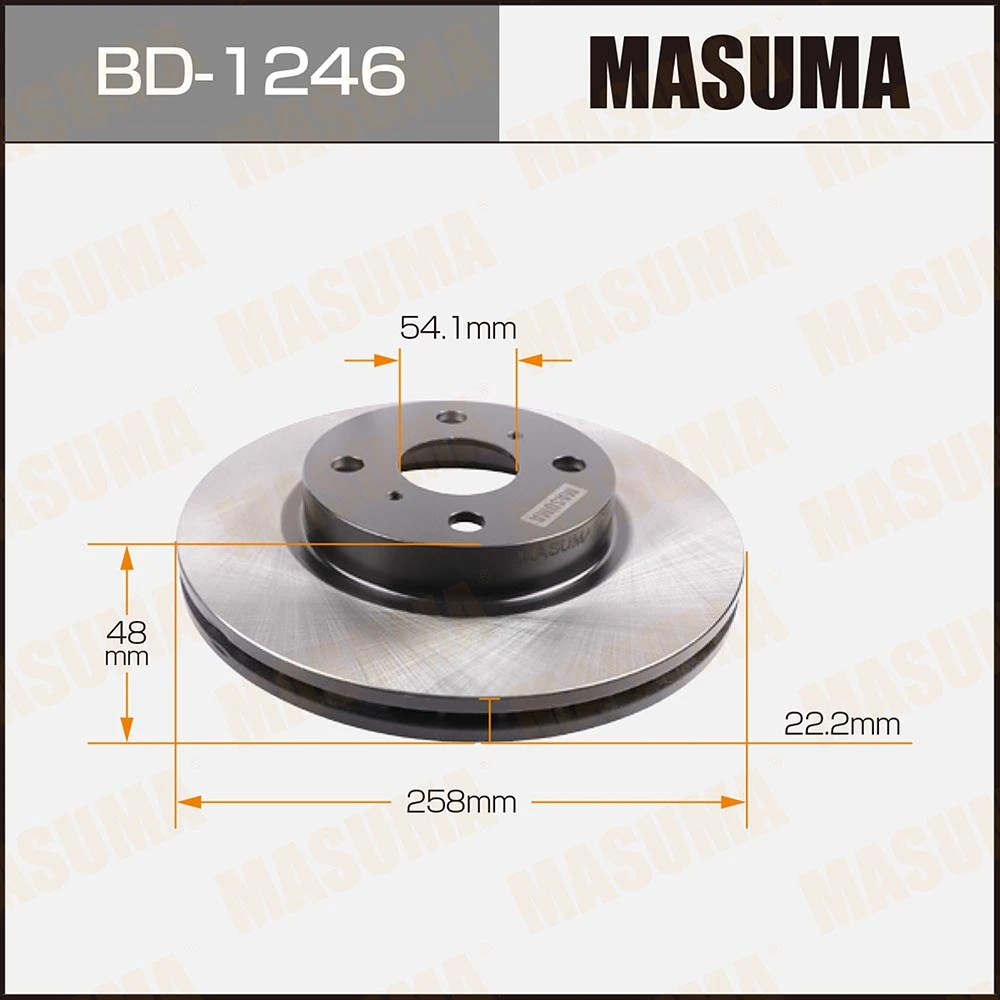 Диск тормозной Masuma BD-1246