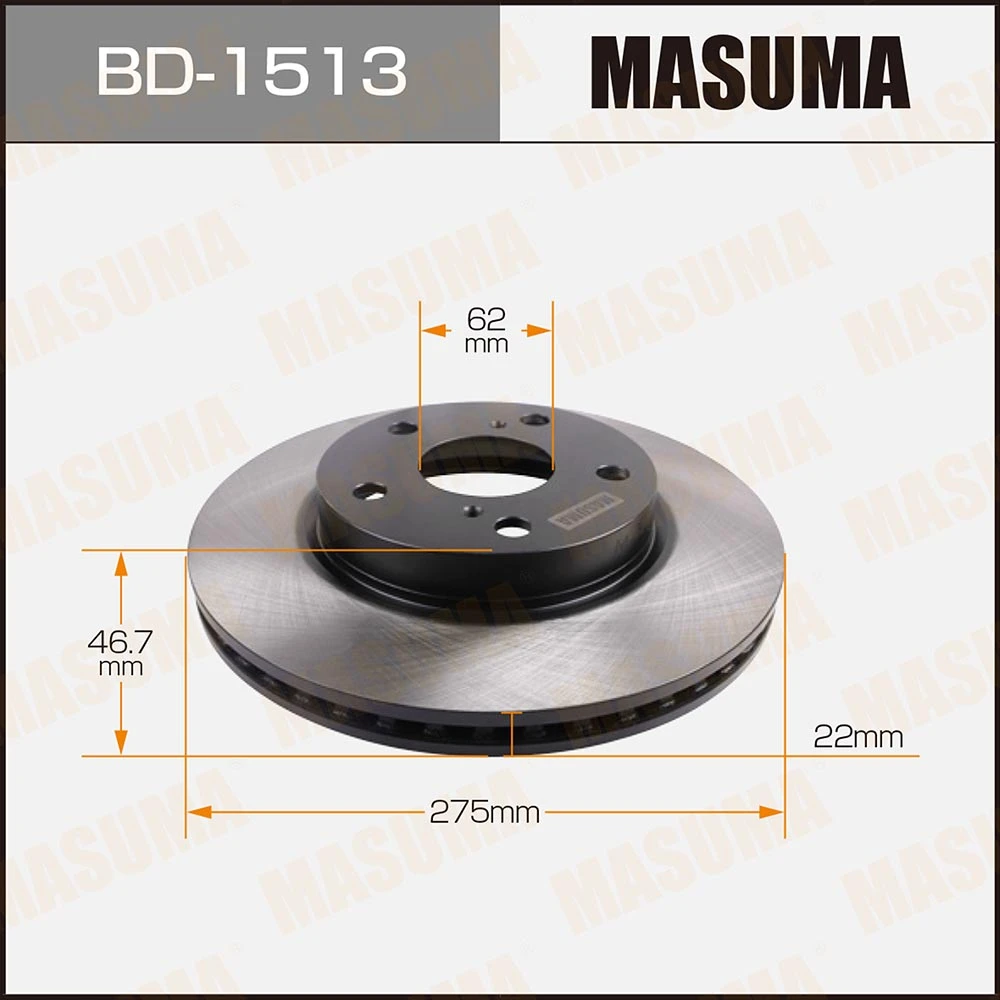 Диск тормозной Masuma BD-1513