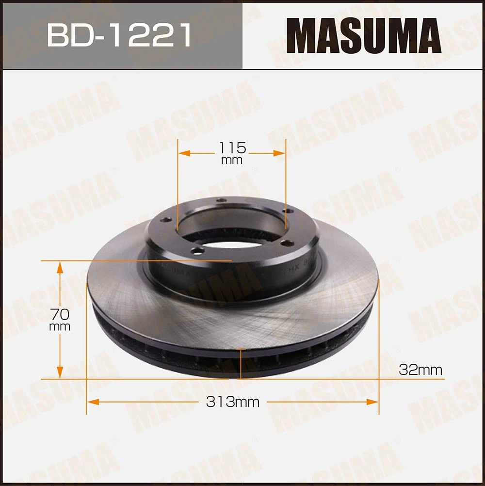 Диск тормозной Masuma BD-1221