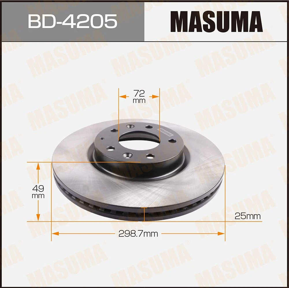 Диск тормозной Masuma BD-4205