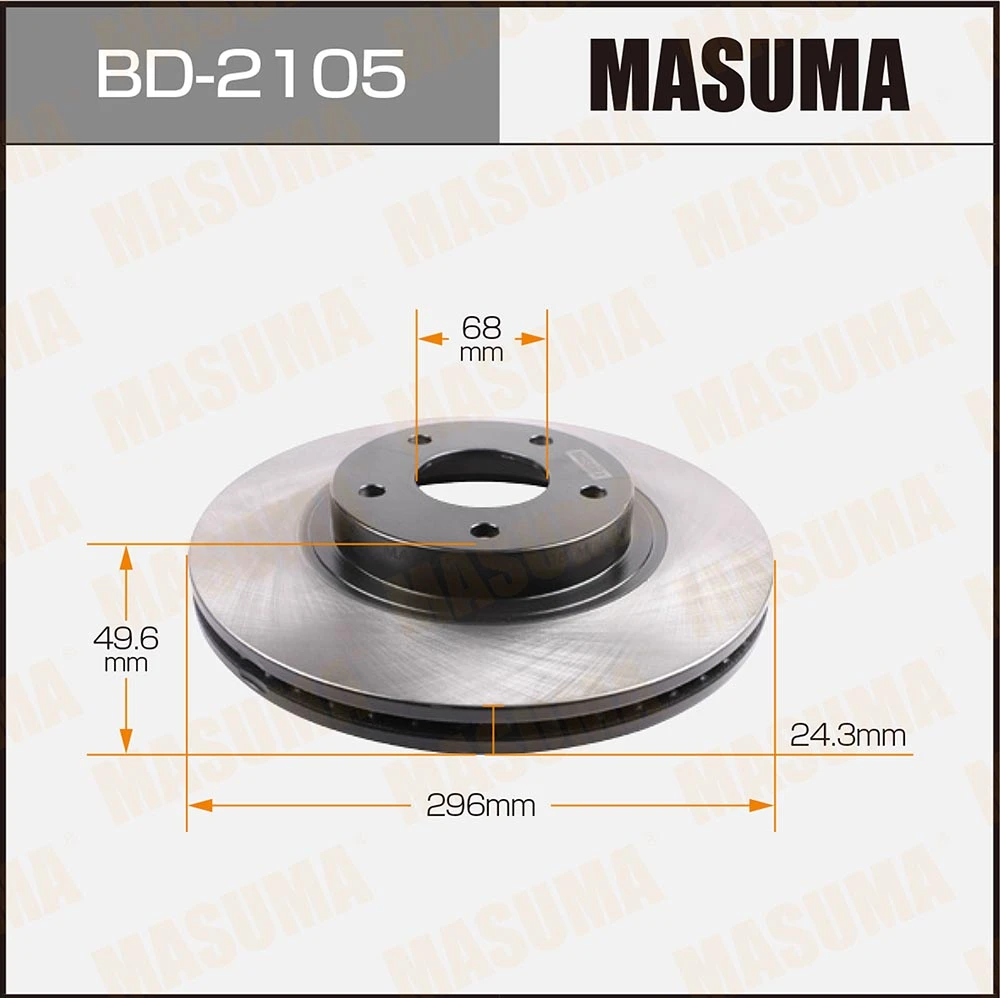 Диск тормозной Masuma BD-2105