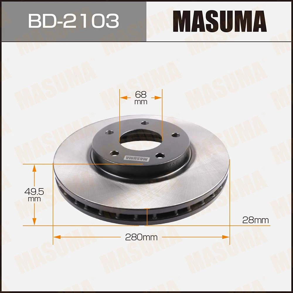Диск тормозной Masuma BD-2103