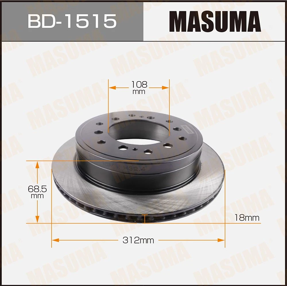 Диск тормозной Masuma BD-1515