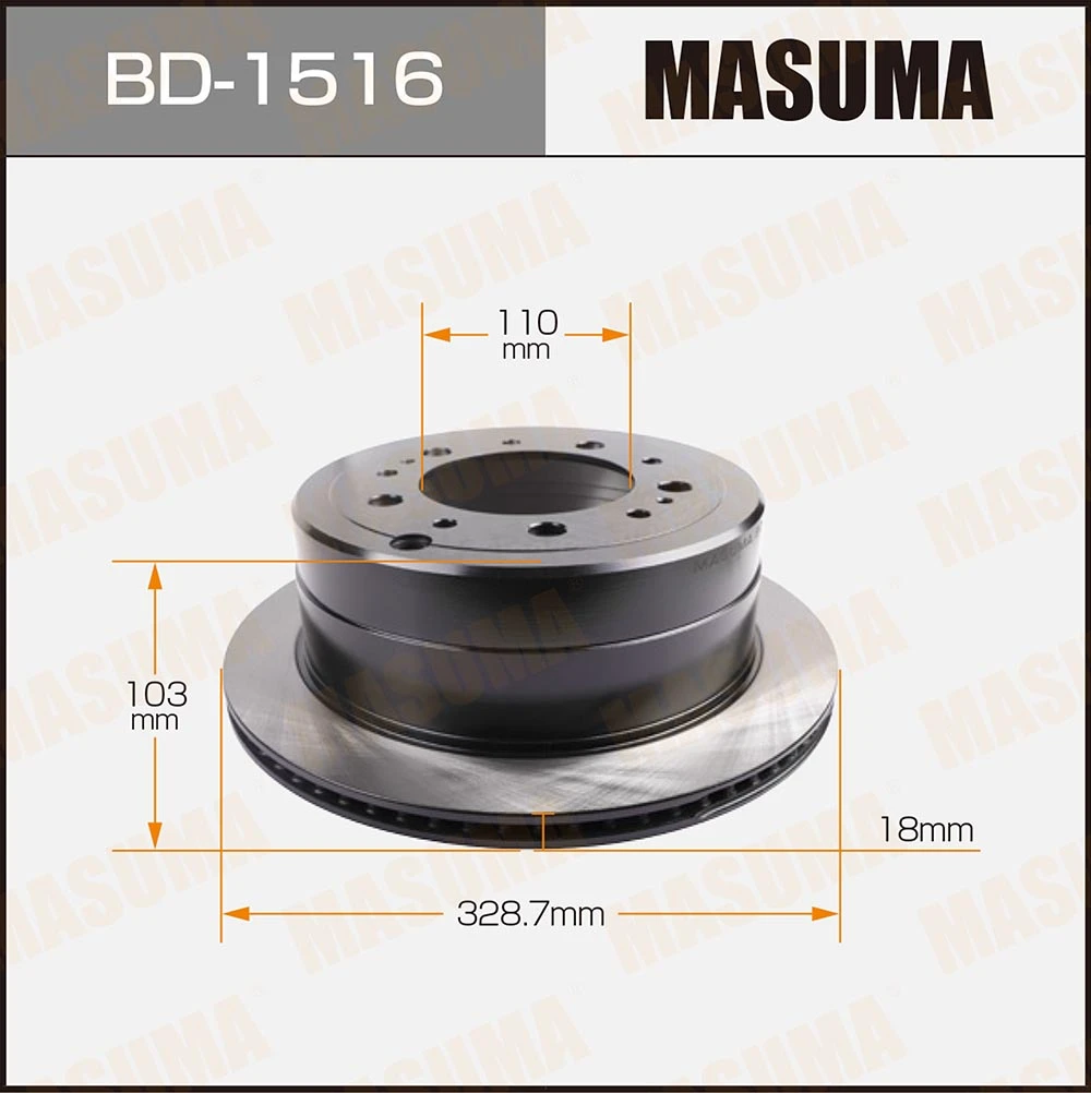 Диск тормозной Masuma BD-1516