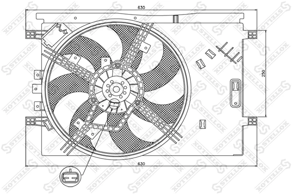 Вентилятор охлаждения Stellox 29-99118-SX
