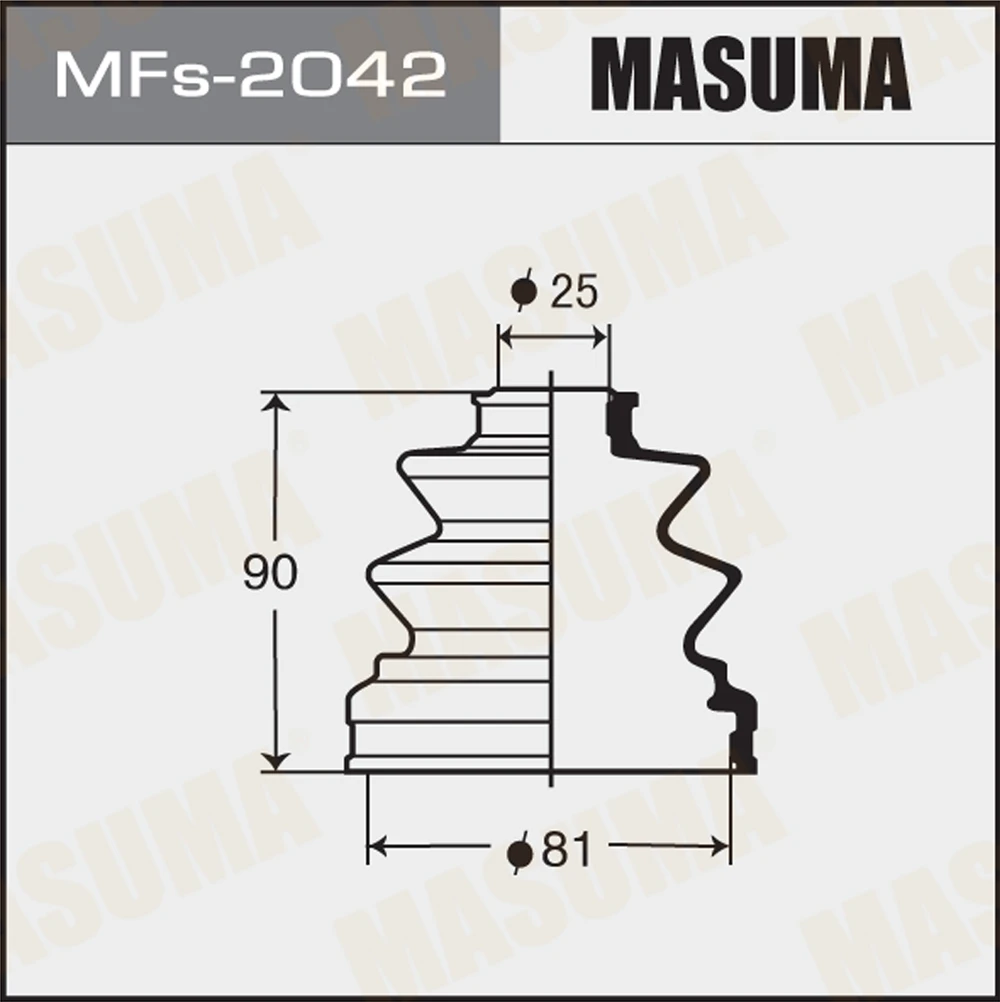 Пыльник ШРУСа Masuma MFs-2042