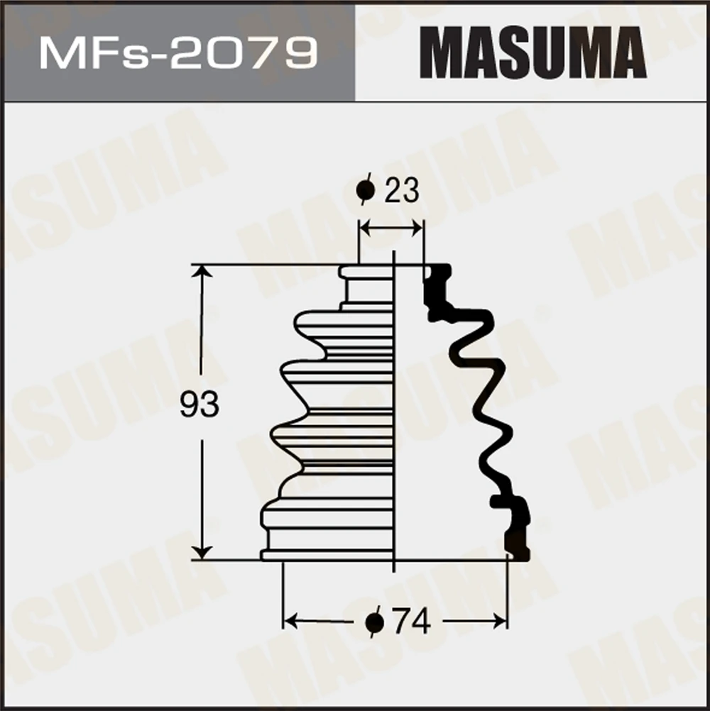 Пыльник ШРУСа Masuma MFs-2079