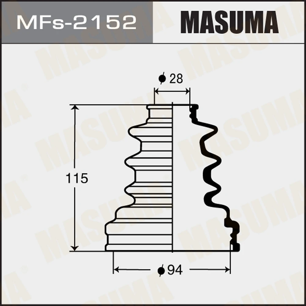 Пыльник ШРУСа Masuma MFs-2152