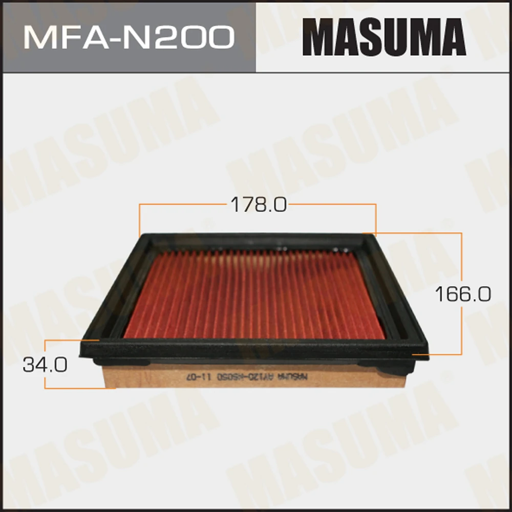 Фильтр воздушный Masuma MFA-N200