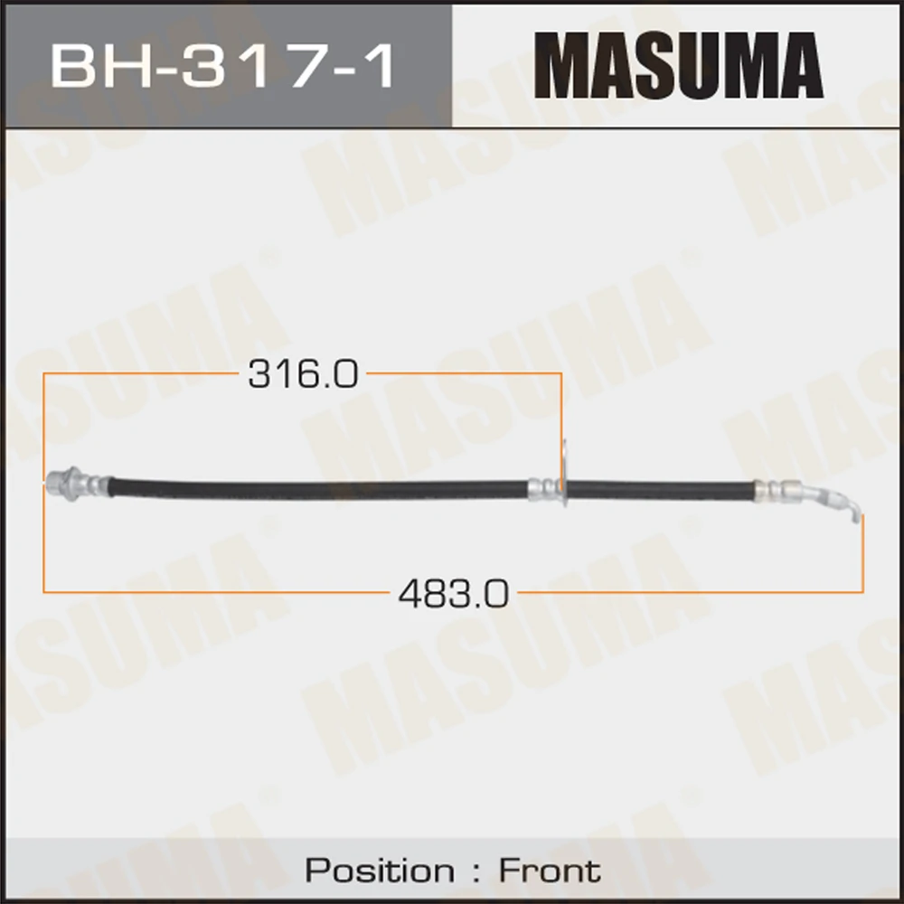 Шланг тормозной Masuma BH-317-1