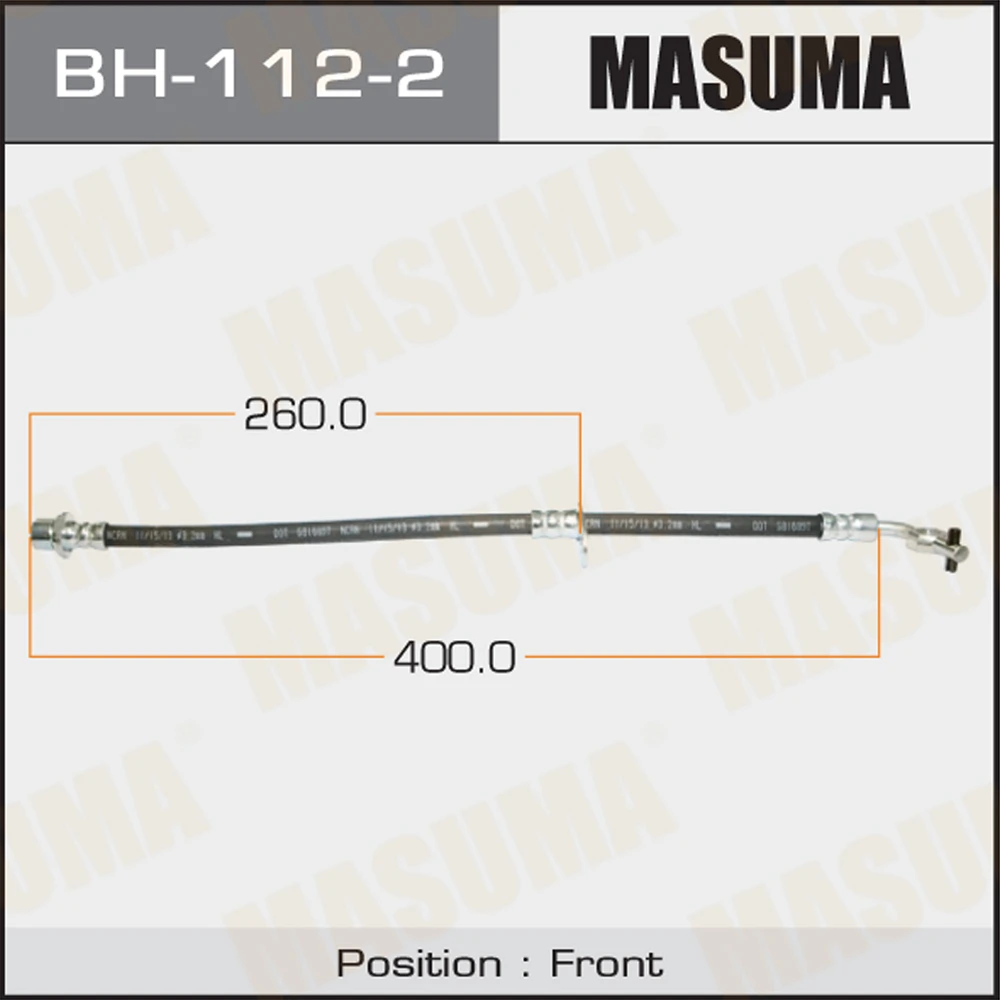 Шланг тормозной Masuma BH-112-2