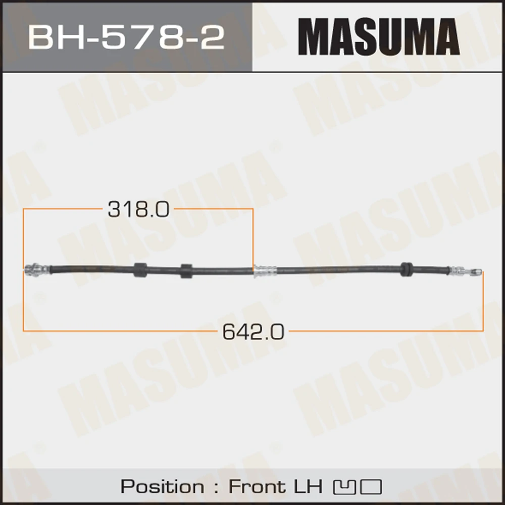 Шланг тормозной Masuma BH-578-2