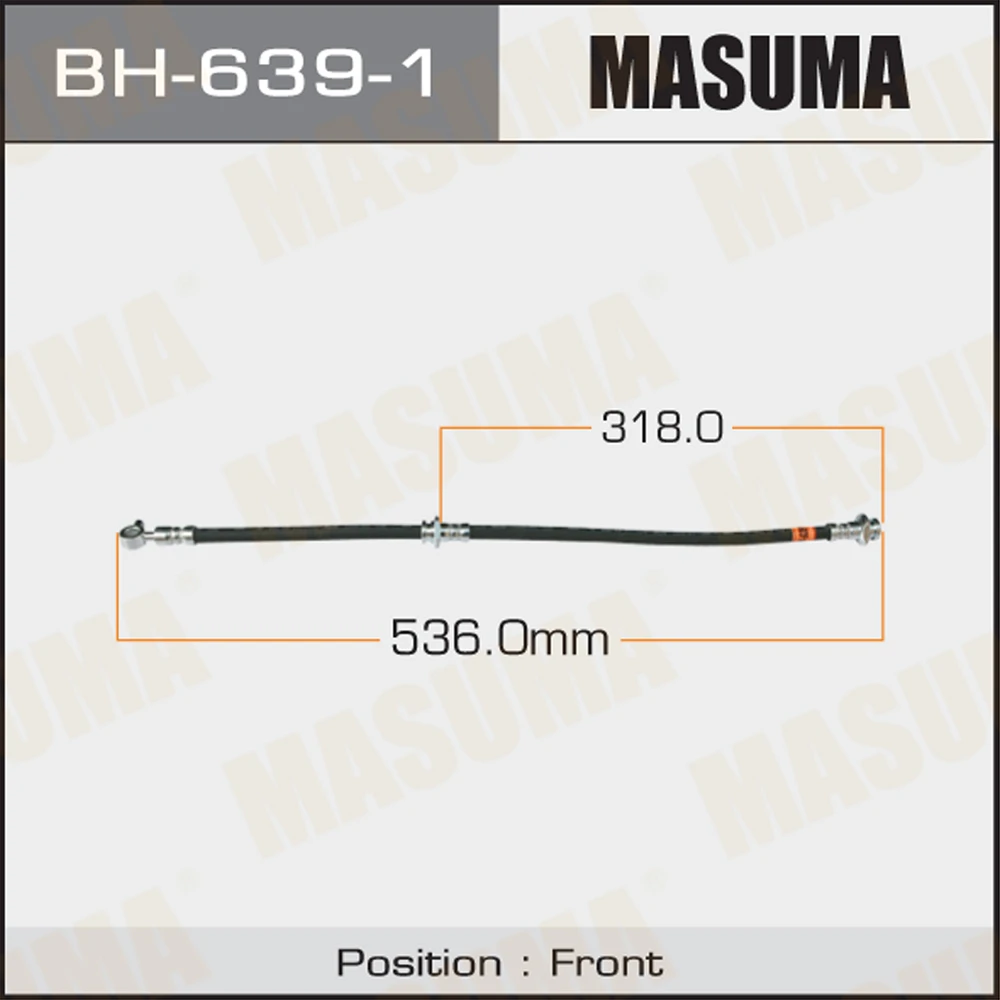 Шланг тормозной Masuma BH-639-1