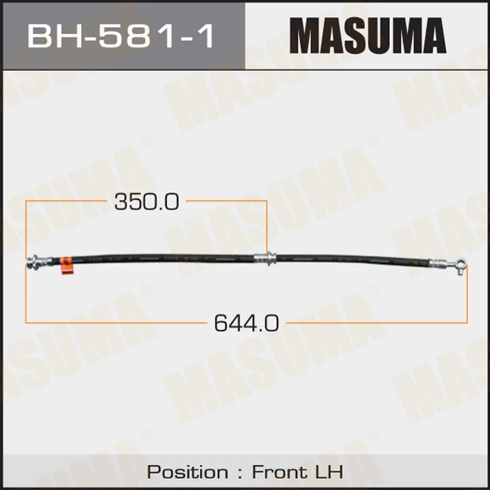 Шланг тормозной Masuma BH-581-1