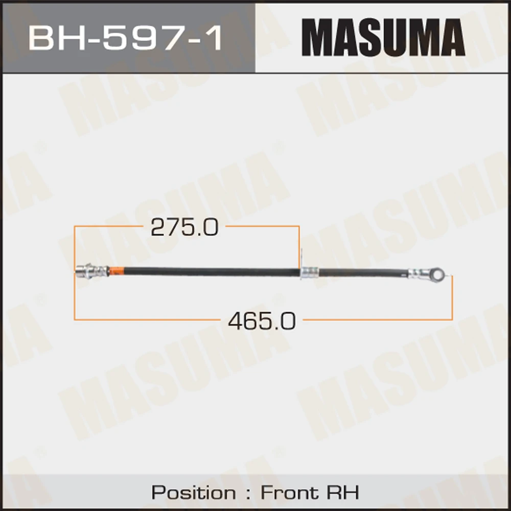 Шланг тормозной Masuma BH-597-1
