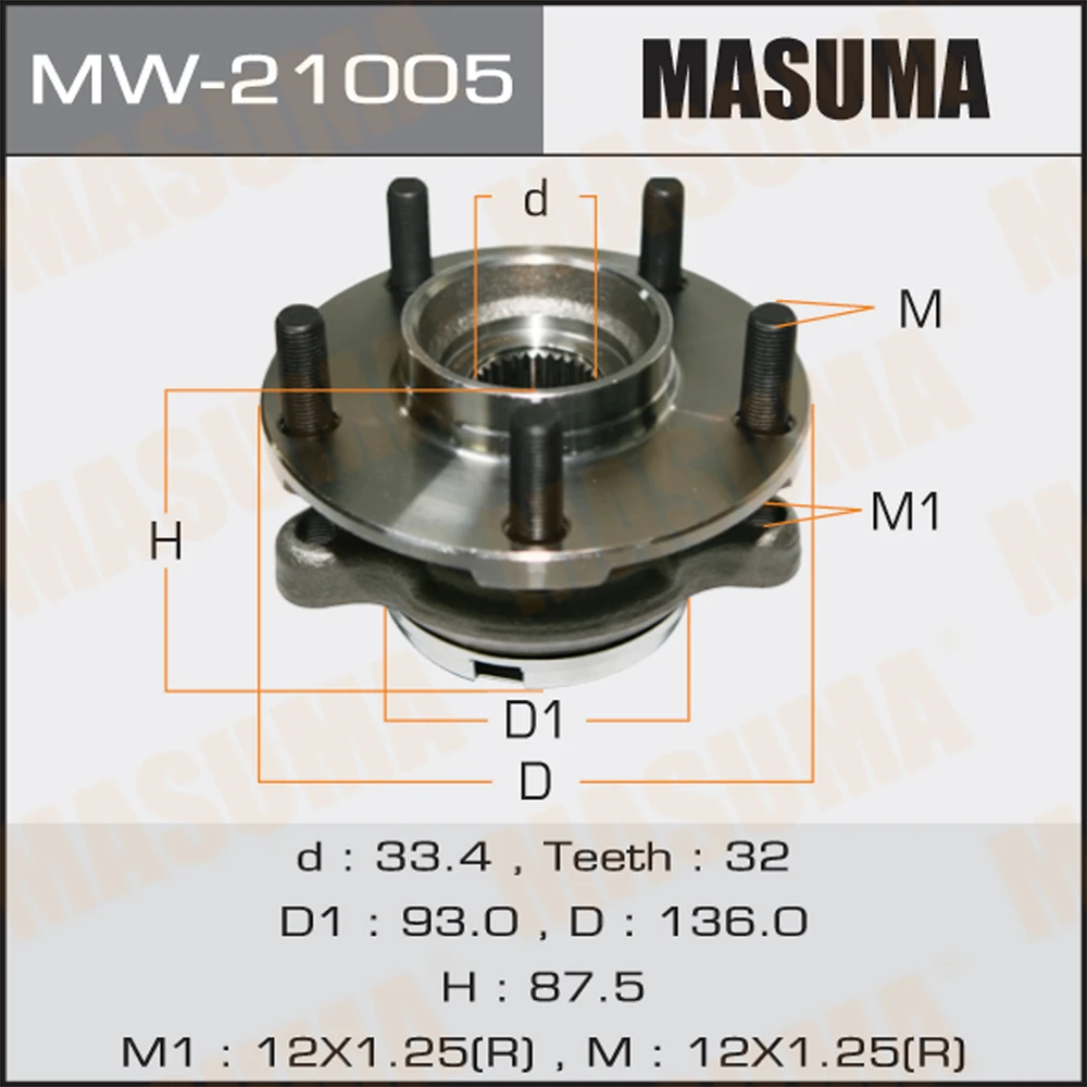 Ступичный узел Masuma MW-21005