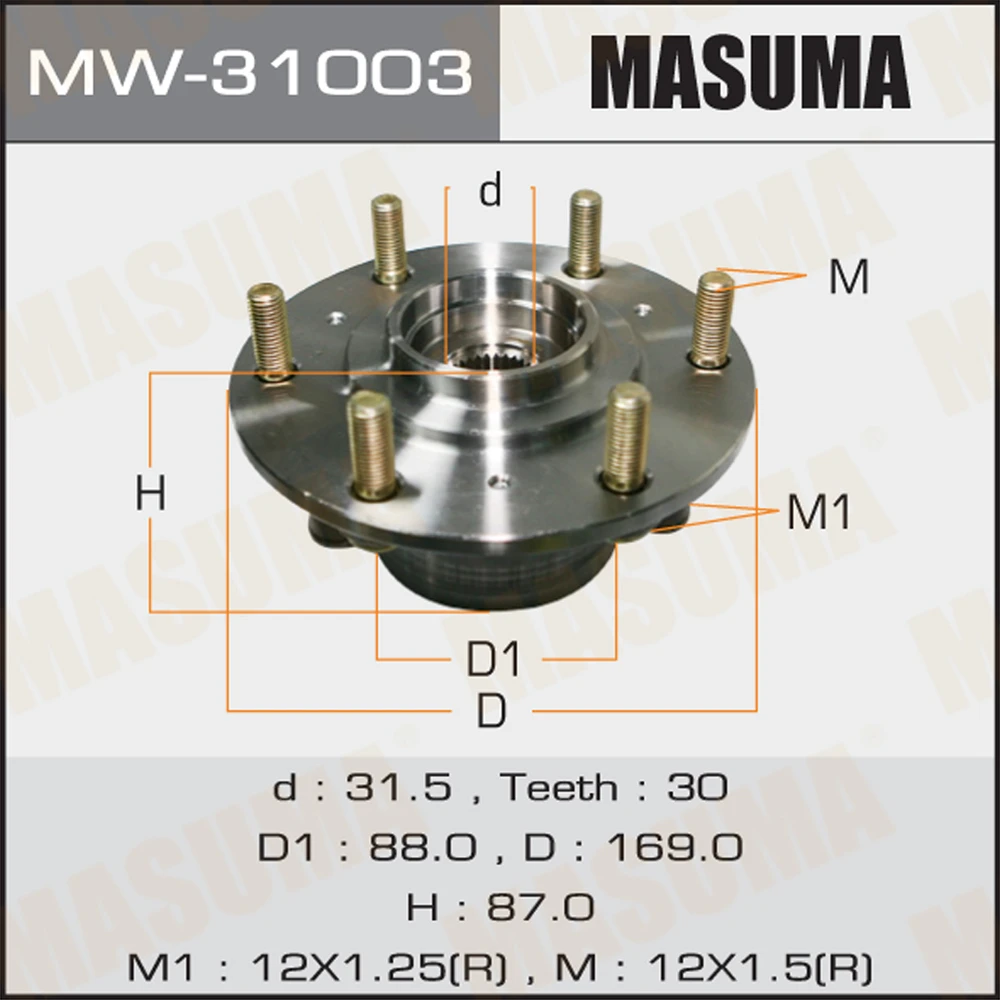 Ступичный узел Masuma MW-31003