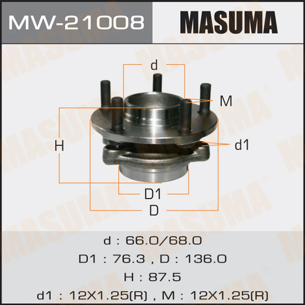 Ступичный узел Masuma MW-21008